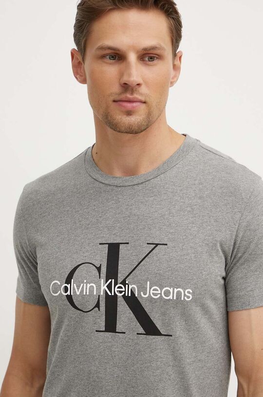 

Хлопковая футболка Calvin Klein Jeans, серый