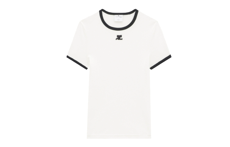 

COURREGES Футболка Courrèges Reedition Contrast «Heritage White/Black»