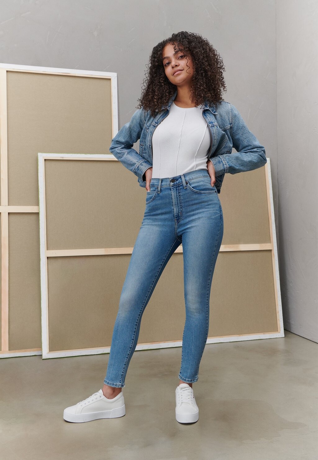 

Джинсы Skinny Fit Levi's Retro High Skinny Double Button, конфиденциально