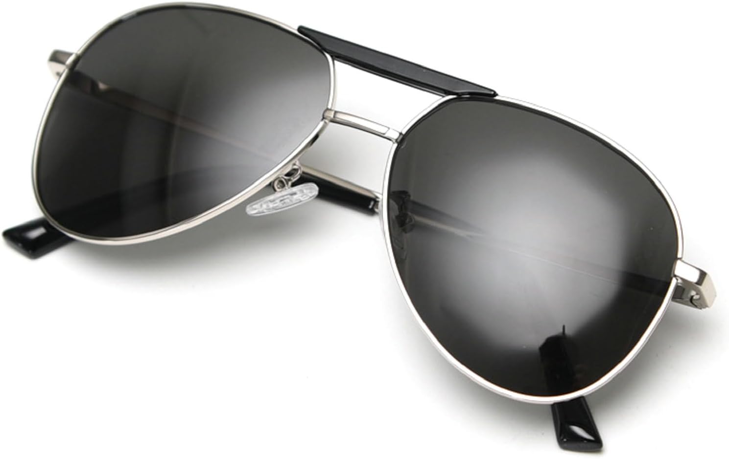 

Модные солнцезащитные очки-пилот для женщин и мужчин, ретро-очки большого размера из металла, винтажные солнцезащитные очки-щитки, цельные солнцезащитные очки 2437 Melrose, Silver Grey