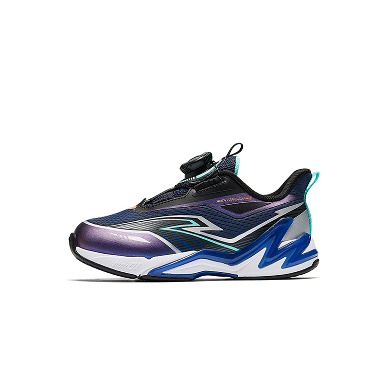 

Antakids Противоскользящие износостойкие низкие детские беговые кроссовки blue silver black kids'