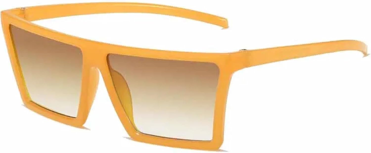 

Винтажные большие солнцезащитные очки с интегрированными линзами для женщин, роскошные солнцезащитные очки для отдыха на природе и на пляже, защита от УФ-излучения UV400 TKKTLLT, Orange Gradient Tea