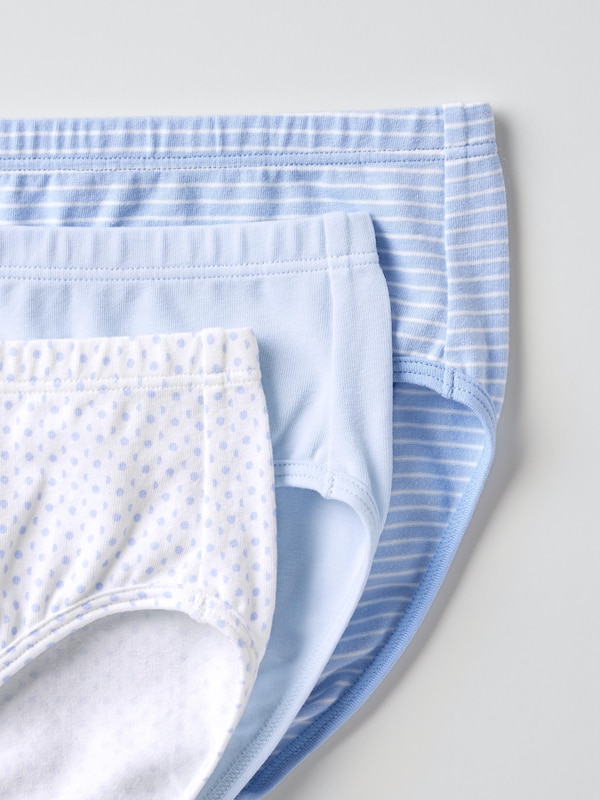 Хлопковые эластичные трусы в горошек (3 пары) Uniqlo, 01 off white — фото 2