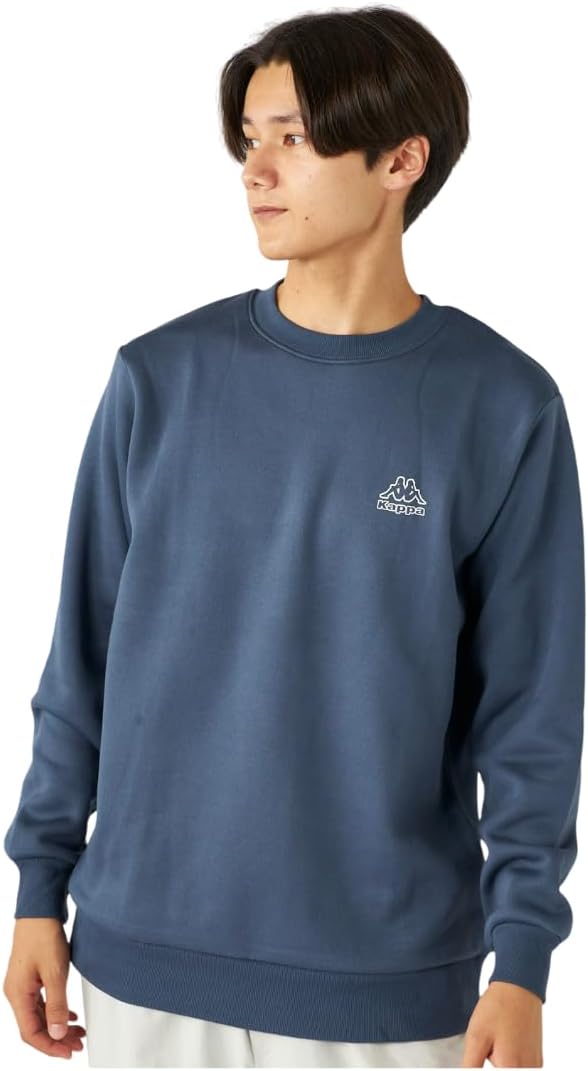 

Толстовка Kappa, мужская, на флисовой подкладке, с круглым вырезом, легкая, темно-синий