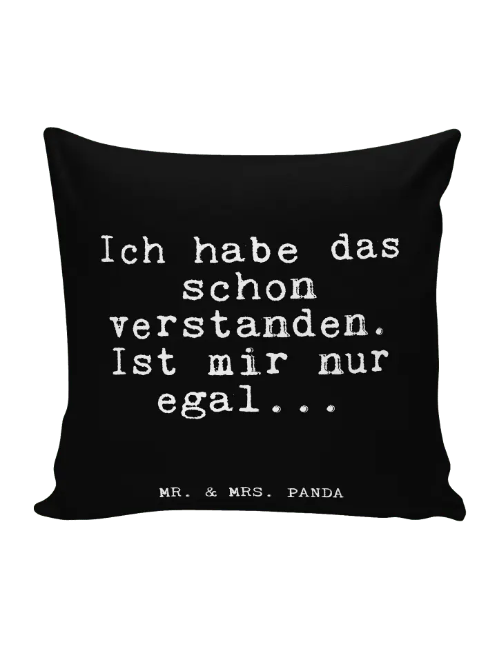 

Подушка Mr & Mrs Panda 40x40 Ich habe das schon, черный