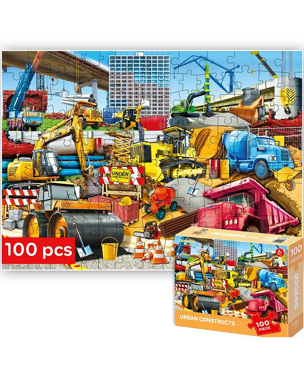 

100 пазлов для детей 4-6 лет Quokka, cars