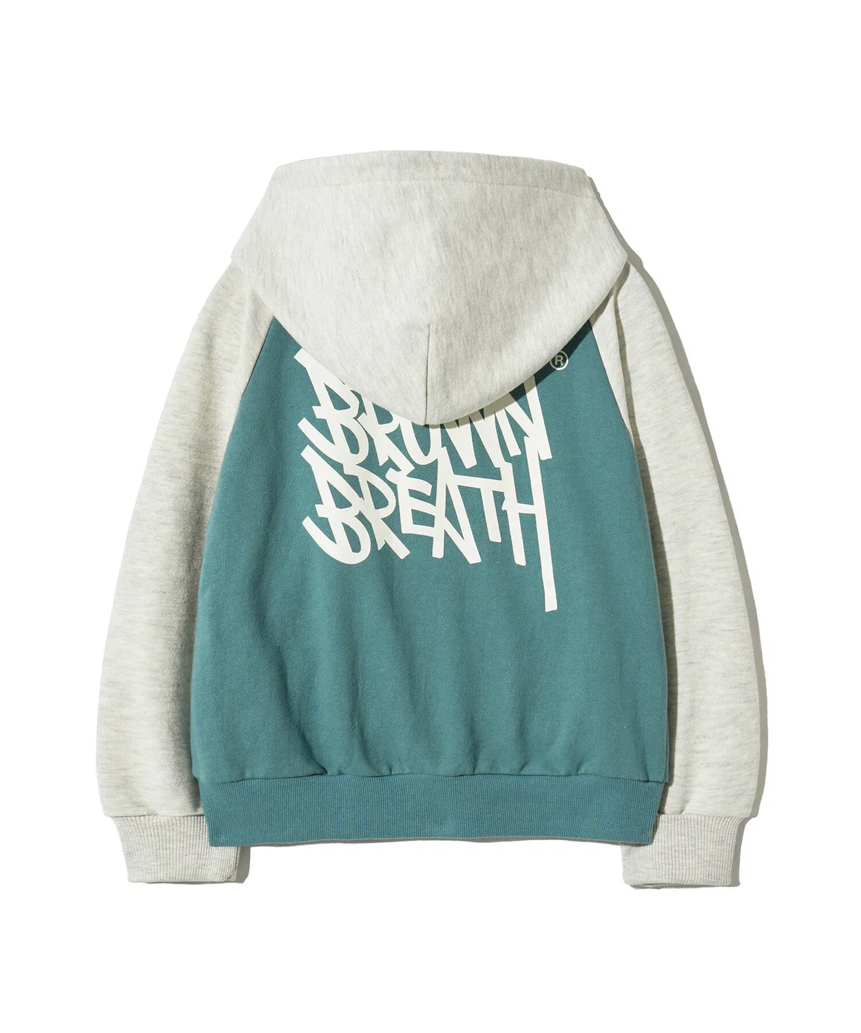 Детская худи на молнии BB мятного цвета от Brownbreath Kids — фото 3