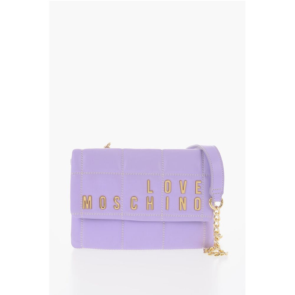 

LOVE стеганая сумка из искусственной кожи со съемной цепочкой на плечо Moschino, фиолетовый