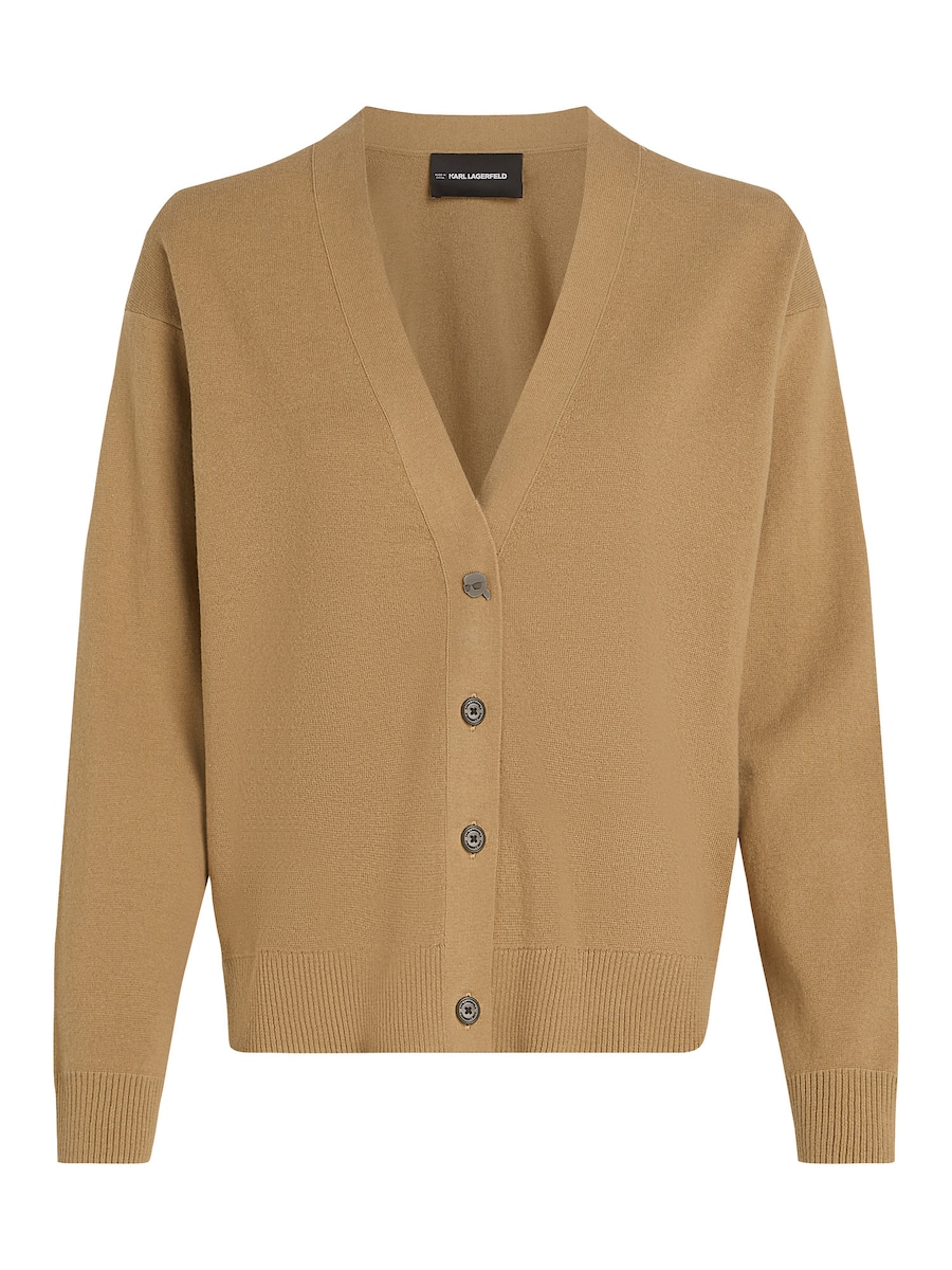

Вязаный кардиган Karl Lagerfeld Ikon, светло-коричневый