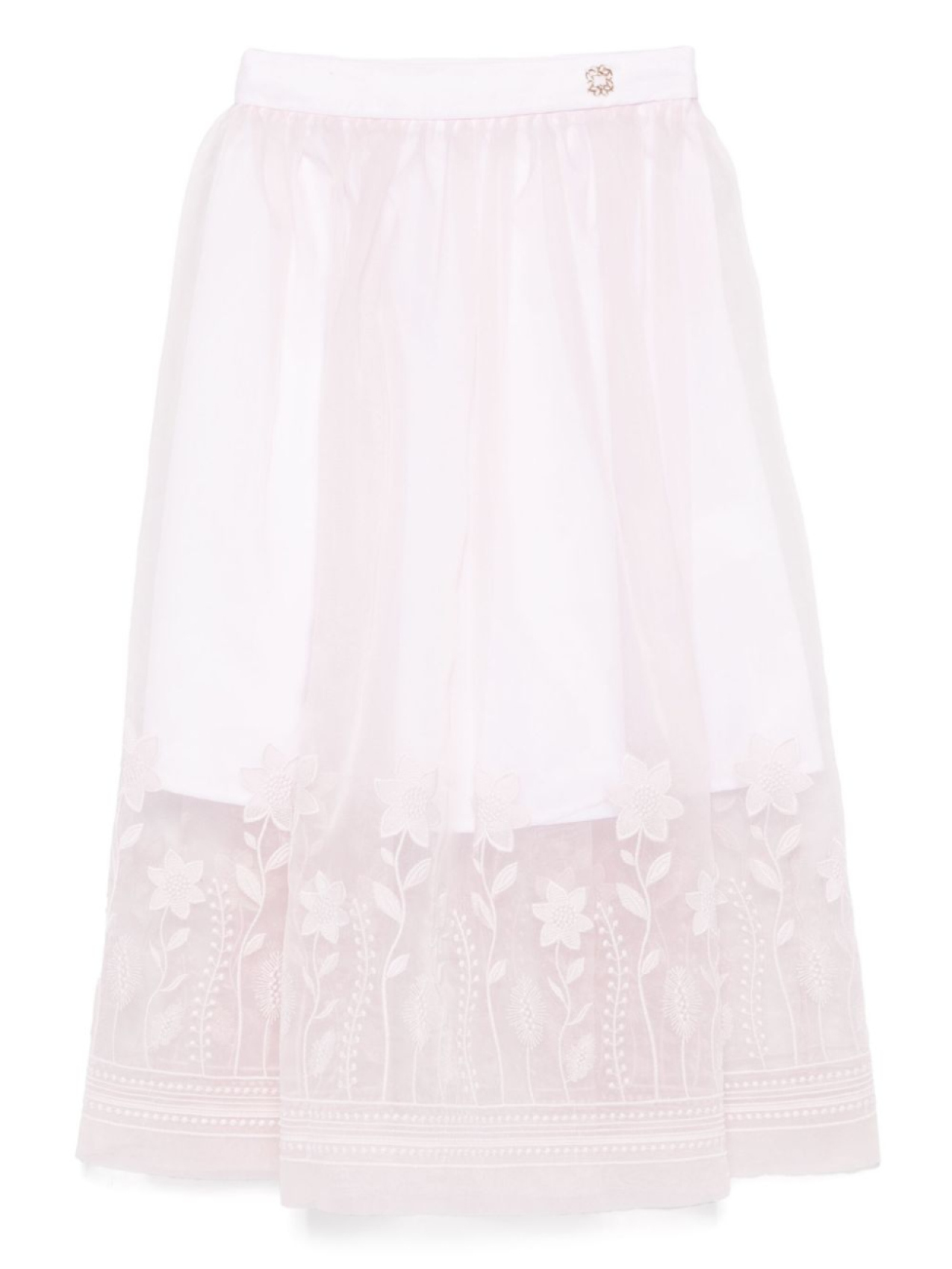 

ELIE SAAB JUNIOR юбка с цветочной аппликацией, розовый