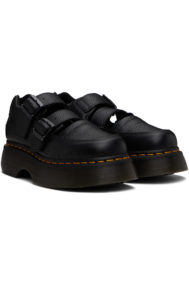 Бархатистые мокасины Mary Jane из мягкой кожи наппа Dr. Martens, черный — фото 4