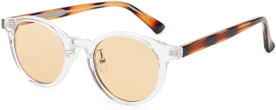 

Солнцезащитные очки в круглой оправе с защитой от УФ-излучения UV400 для женщин, зеленые, коричневые, серые, в стиле ретро, ​​для мужчин, из ацетата, унисекс, аксессуары WNCKSQ, Clear Leopard Yellow