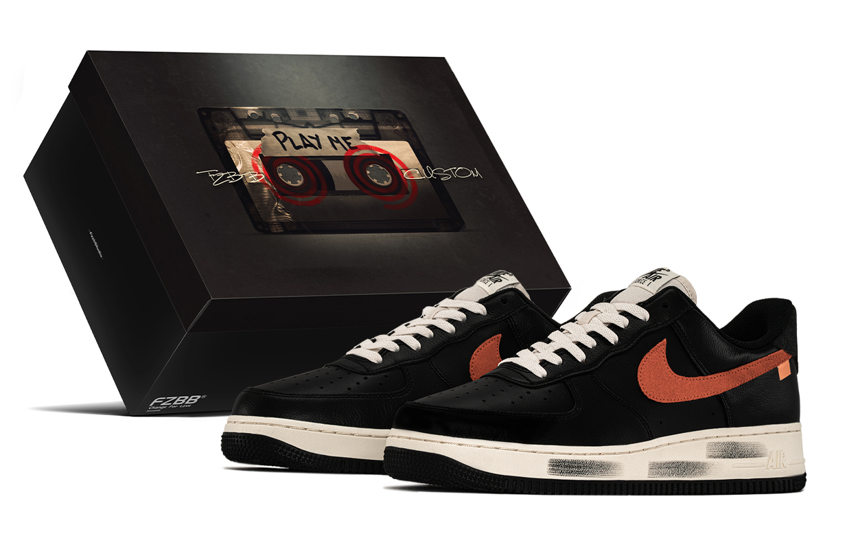 

Nike Низкие кроссовки для скейтбординга Air Force 1, устойчивые к истиранию, мужские, черно-белые