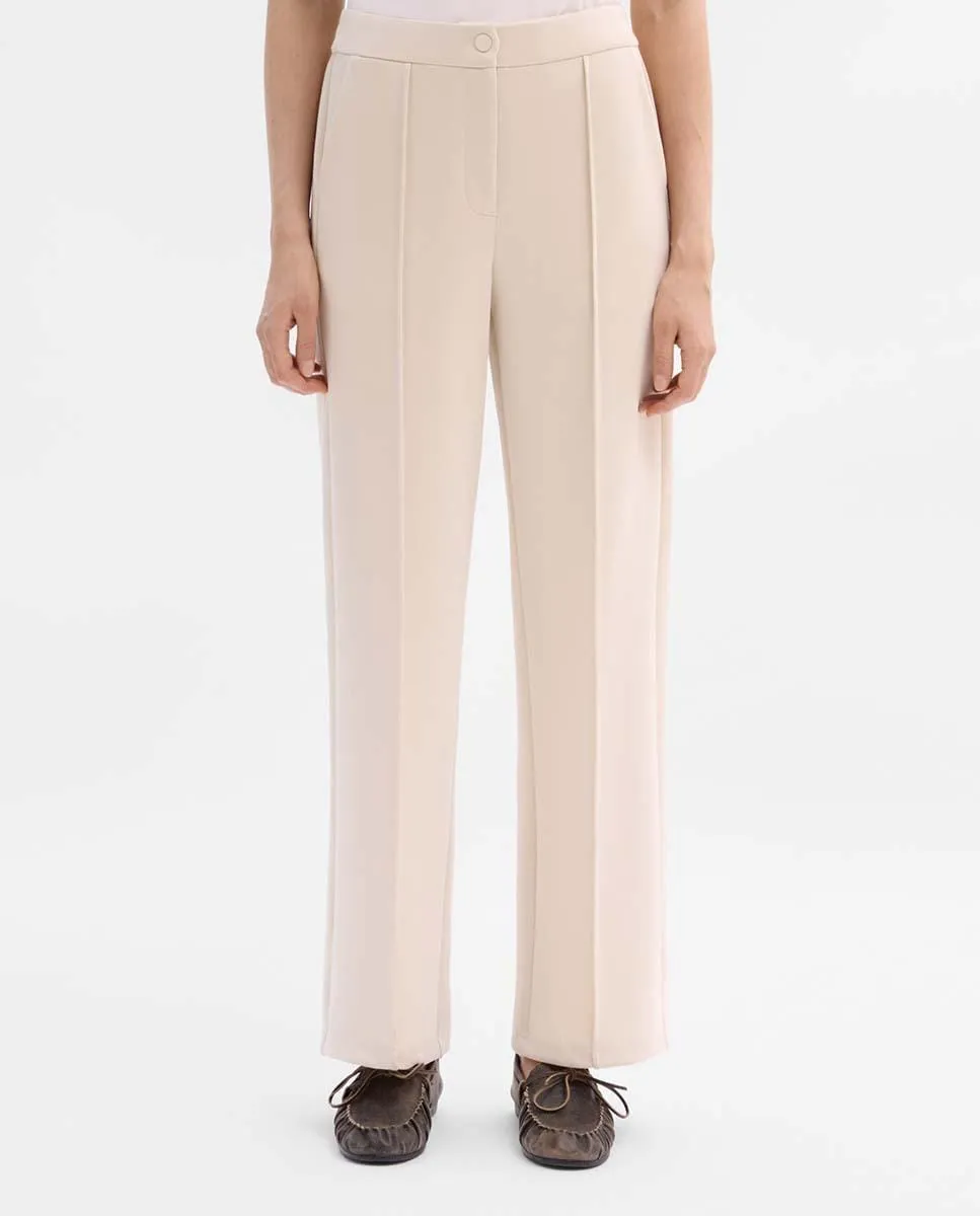 

Женские прямые брюки из мягкого трикотажа Simorra, белый