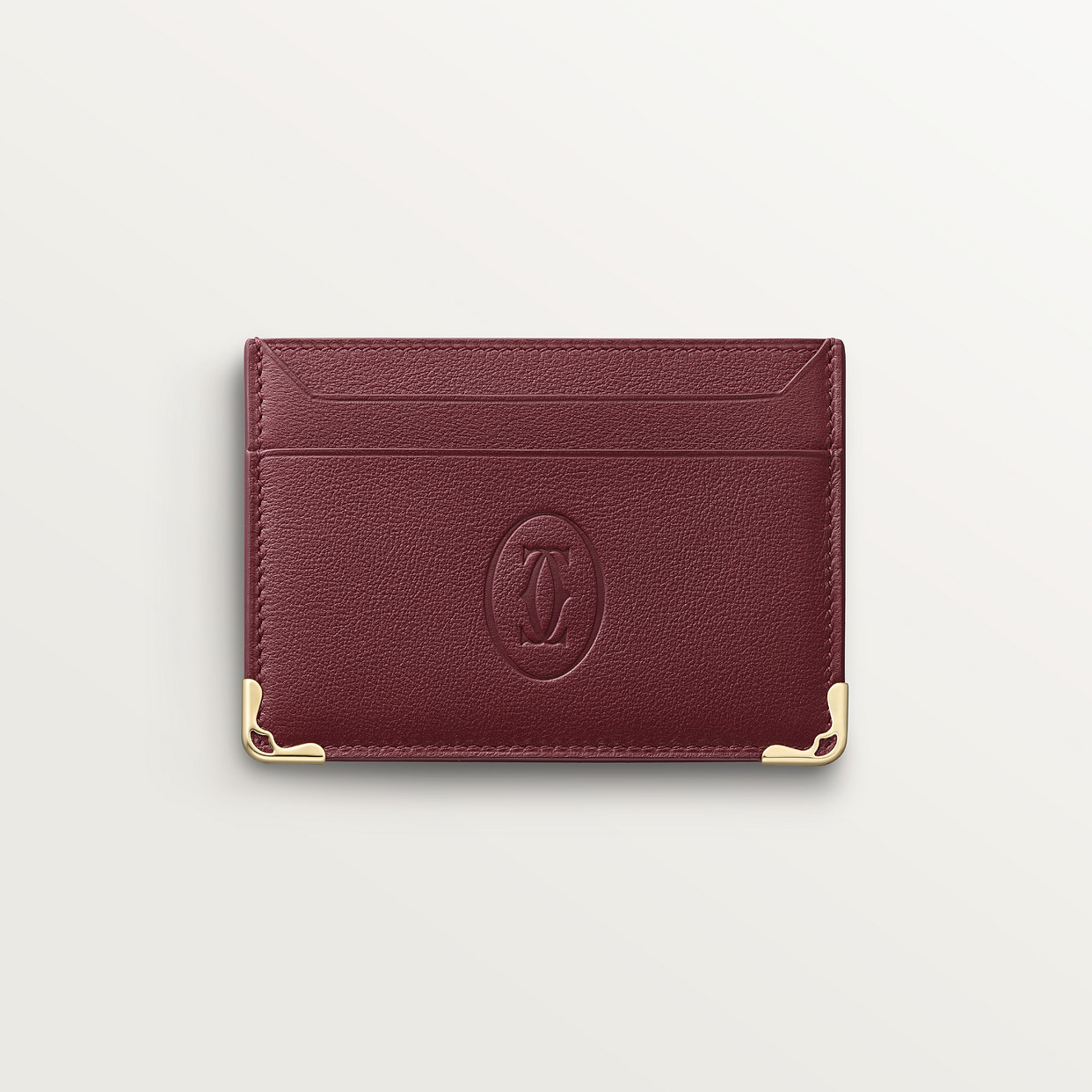 

Картхолдер Cartier Porte-cartes double, Must de Cartier, телячья кожа бордового цвета