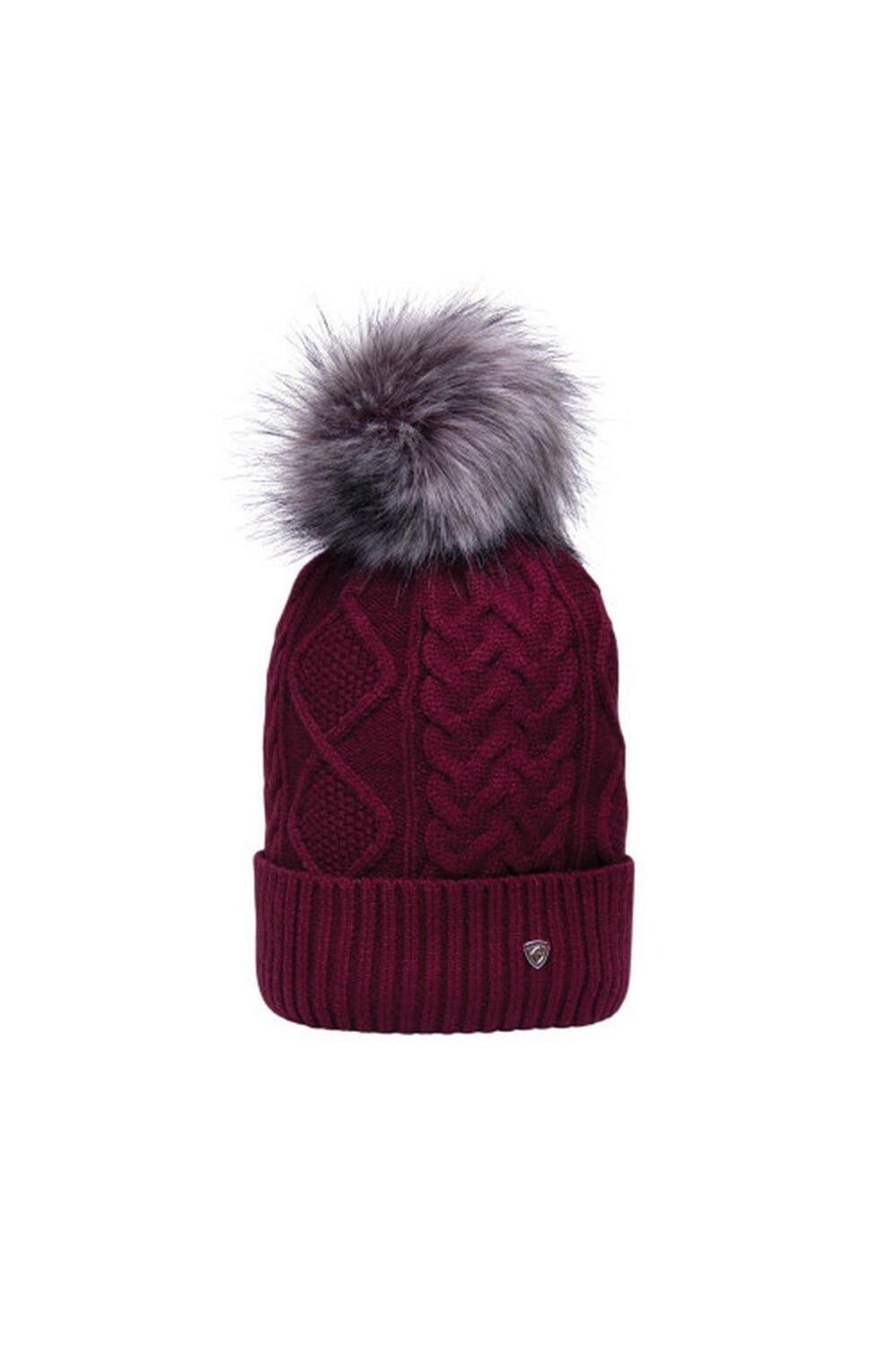 

Вязаная шапка Vanoise Bobble с косами Hy, красный