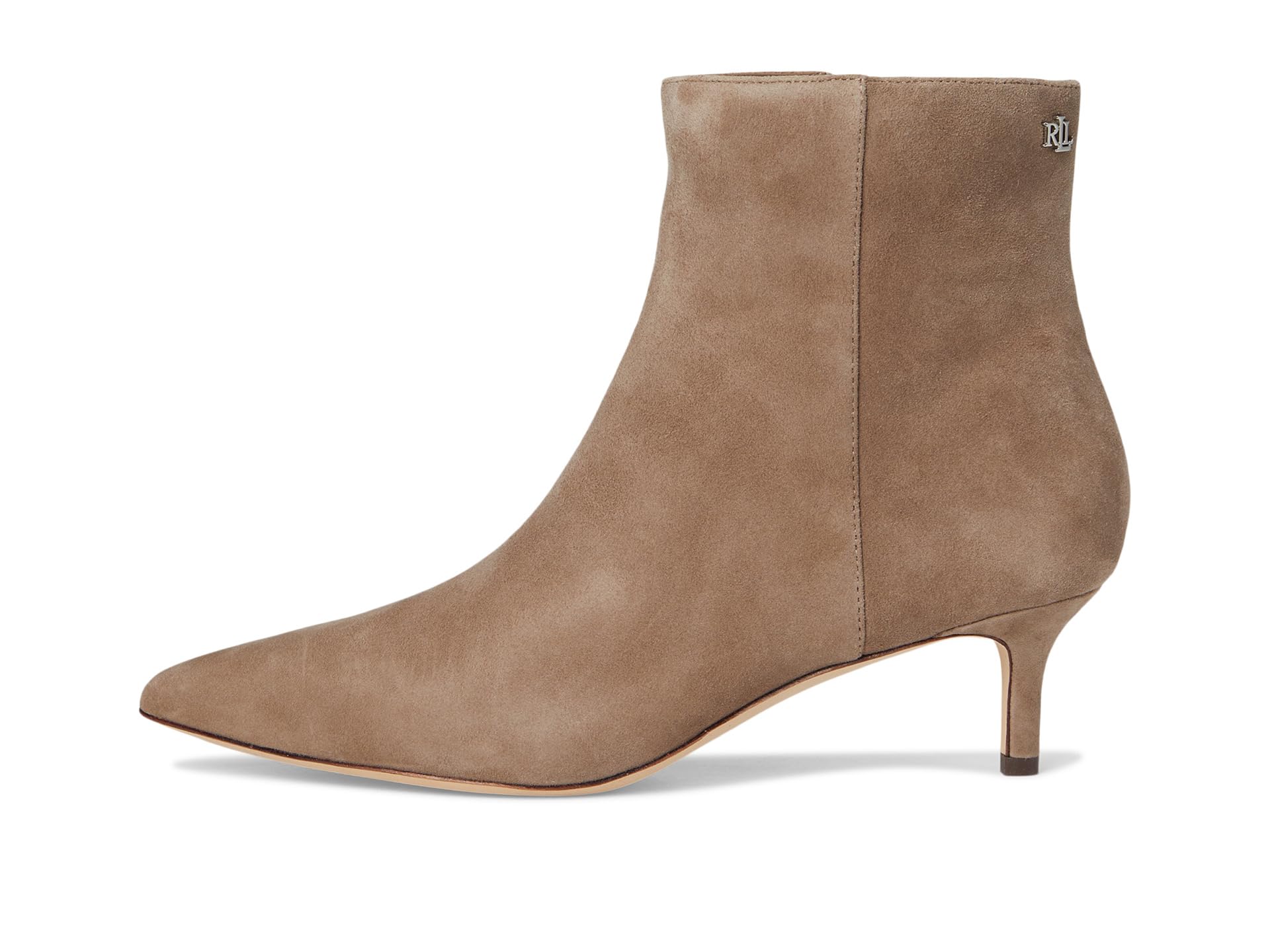 Ботинки Lauren Ralph Lauren McKay Suede Bootie Heel, цвет Taupe Brown — фото 4