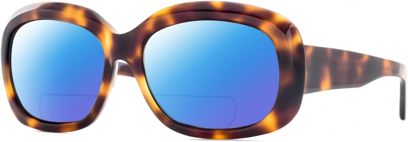

Женские овальные поляризованные бифокальные солнцезащитные очки для чтения Woma, модные, прочные, стильные, современные, спортивные Reptile, Burl Wood Tortoise Havana/Blue Mirror
