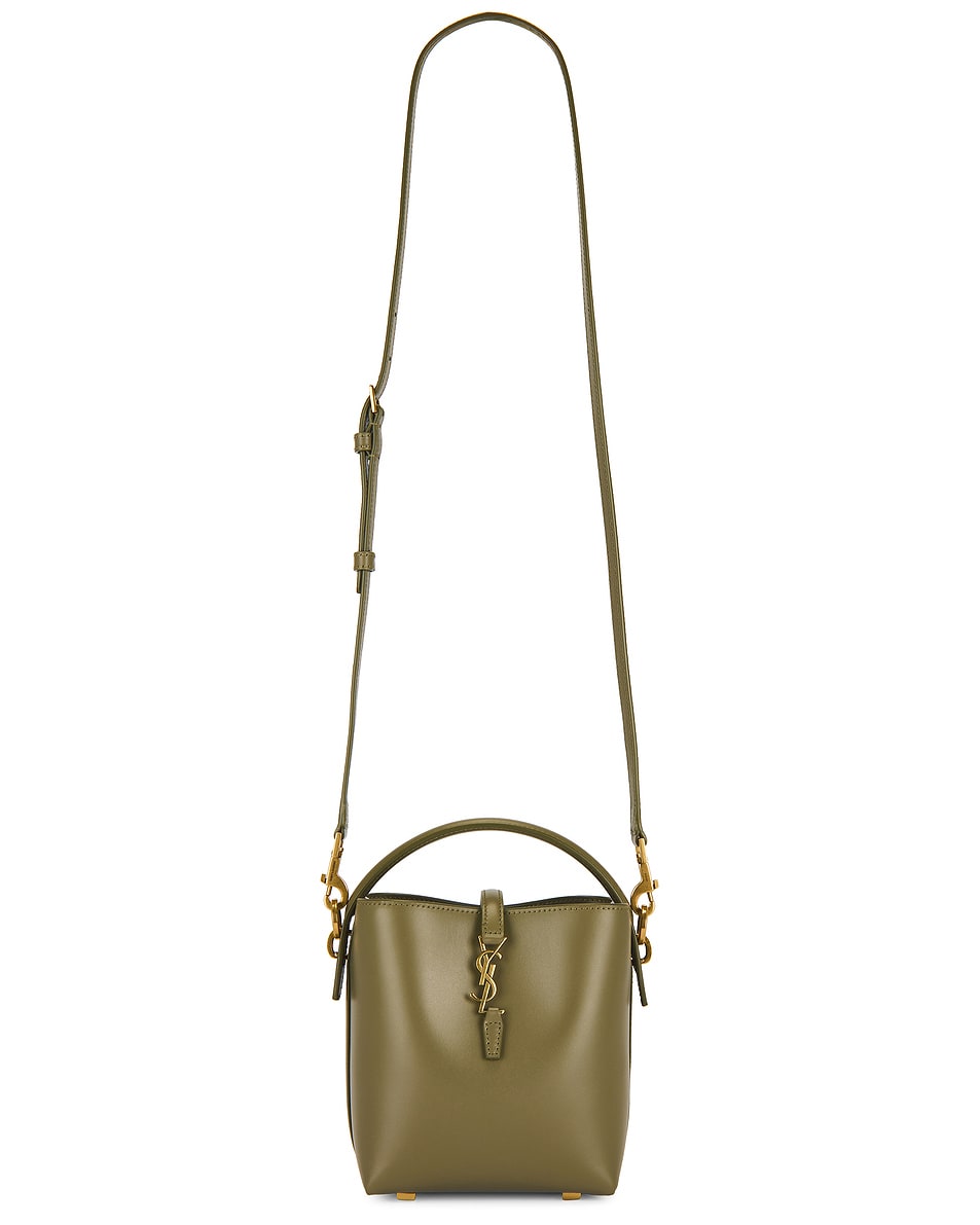 

Мини Le 37 Сумка-ведро Saint Laurent, Strong Moss