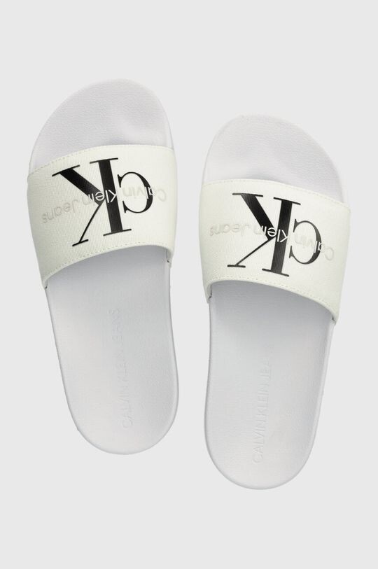 

Шлепанцы SLIDE MONOGRAM CO Calvin Klein Jeans, белый