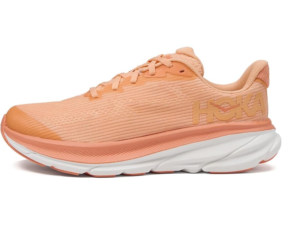 Кроссовки Hoka Kids Clifton 9, цвет Cantaloupe/White — фото 4
