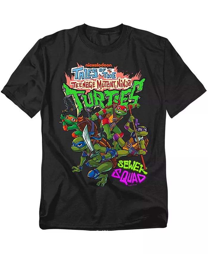 

Мужская футболка Tales Of The Teenage Mutant Ninja Turtles Sewer Squad Logovision, черный