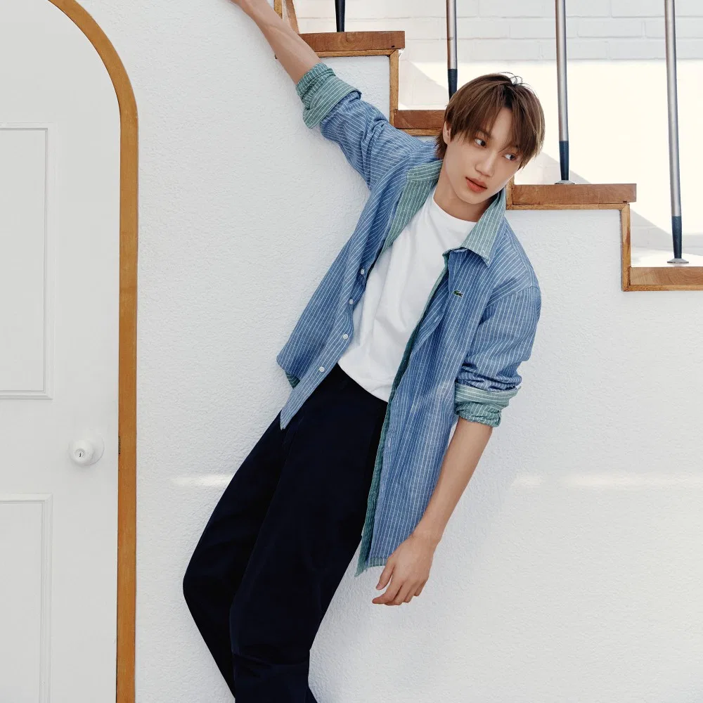 Мужские брюки чинос Regular Fit тёмно-синие от Lacoste