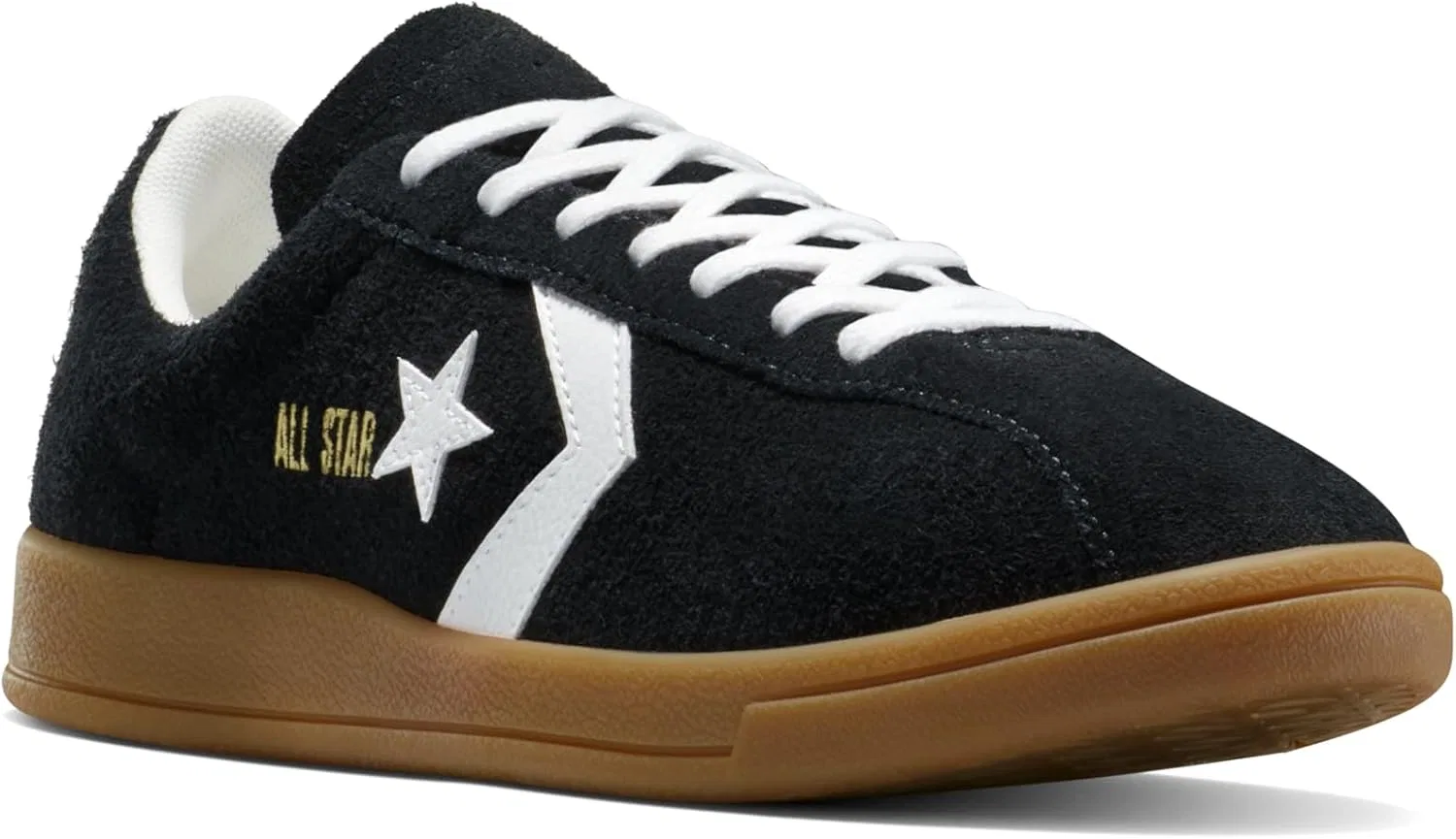 Кроссовки Converse Classic, замшевые кроссовки, без каблука, Black White Black White Gum — фото 3
