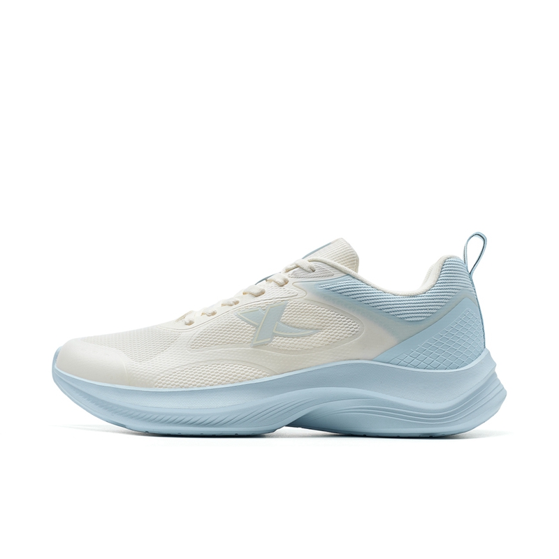 

XTEP Кроссовки для бега Feather Anti Slip, износостойкие, низкие, повседневные, мужские, парусные, белые, с синим оттенком