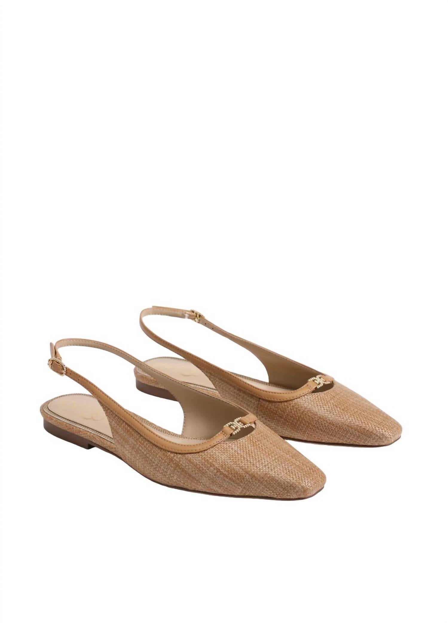 Женские туфли Cleo Slingback Flat в цвете Buff Tan Sam Edelman