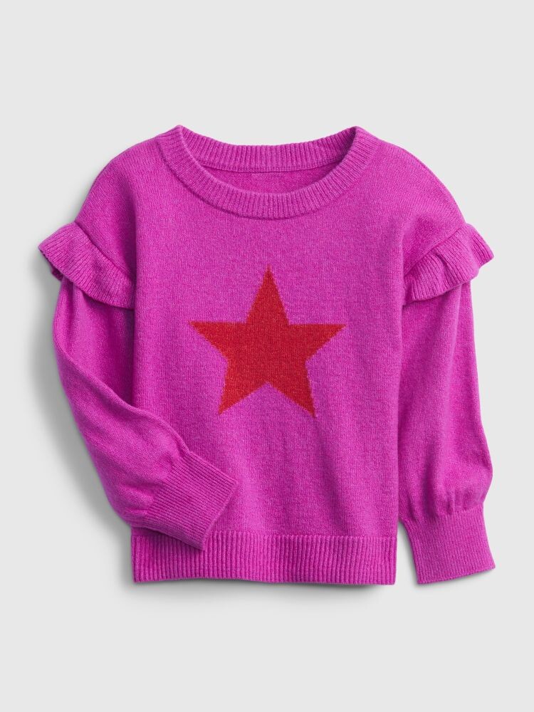 

Свитер со звездой Gap, фиолетовый