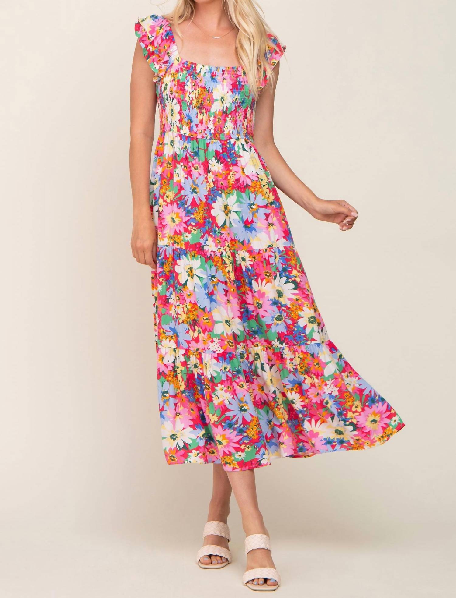 

Длинное платье Walk In The Flowers цвета фуксии Jodifl, фуксия