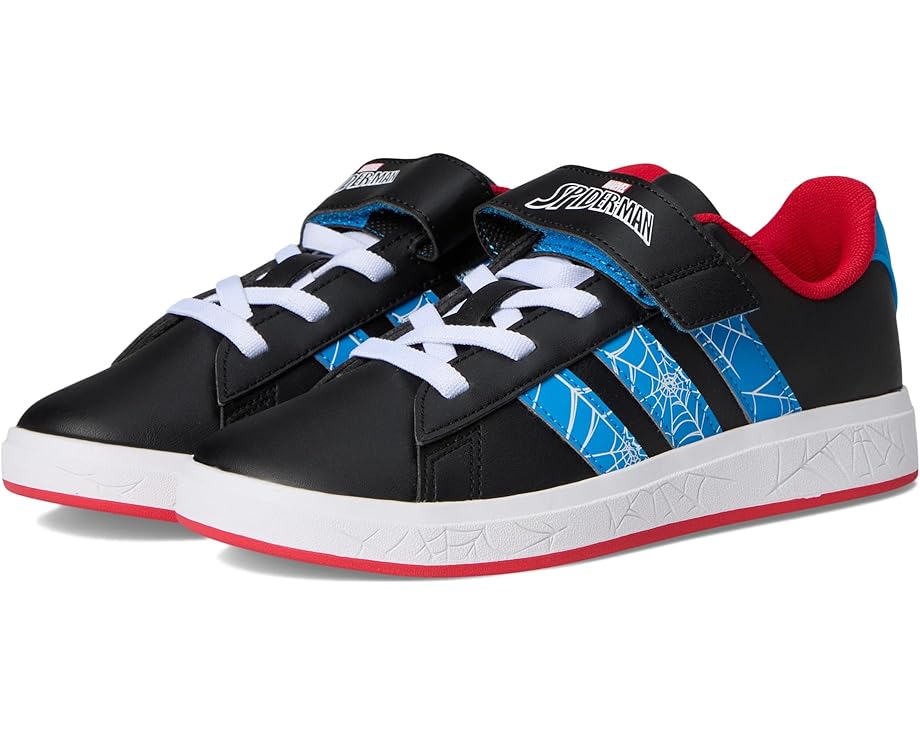 

Кроссовки adidas Kids Marvel Spider-Man Grand Court Shoes, цвет Black/Bright Blue/Pure Ruby