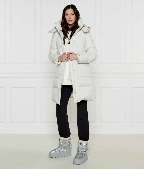 Ботинки женские Guess зимние на рифленой подошве, серебряный — фото 2