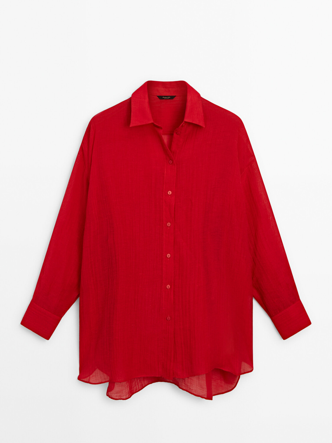 

Блузка оверсайз Massimo Dutti, красный