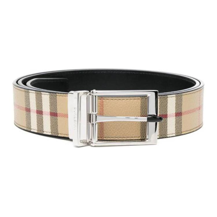 

Кожаный ремень мужской бежевый Burberry