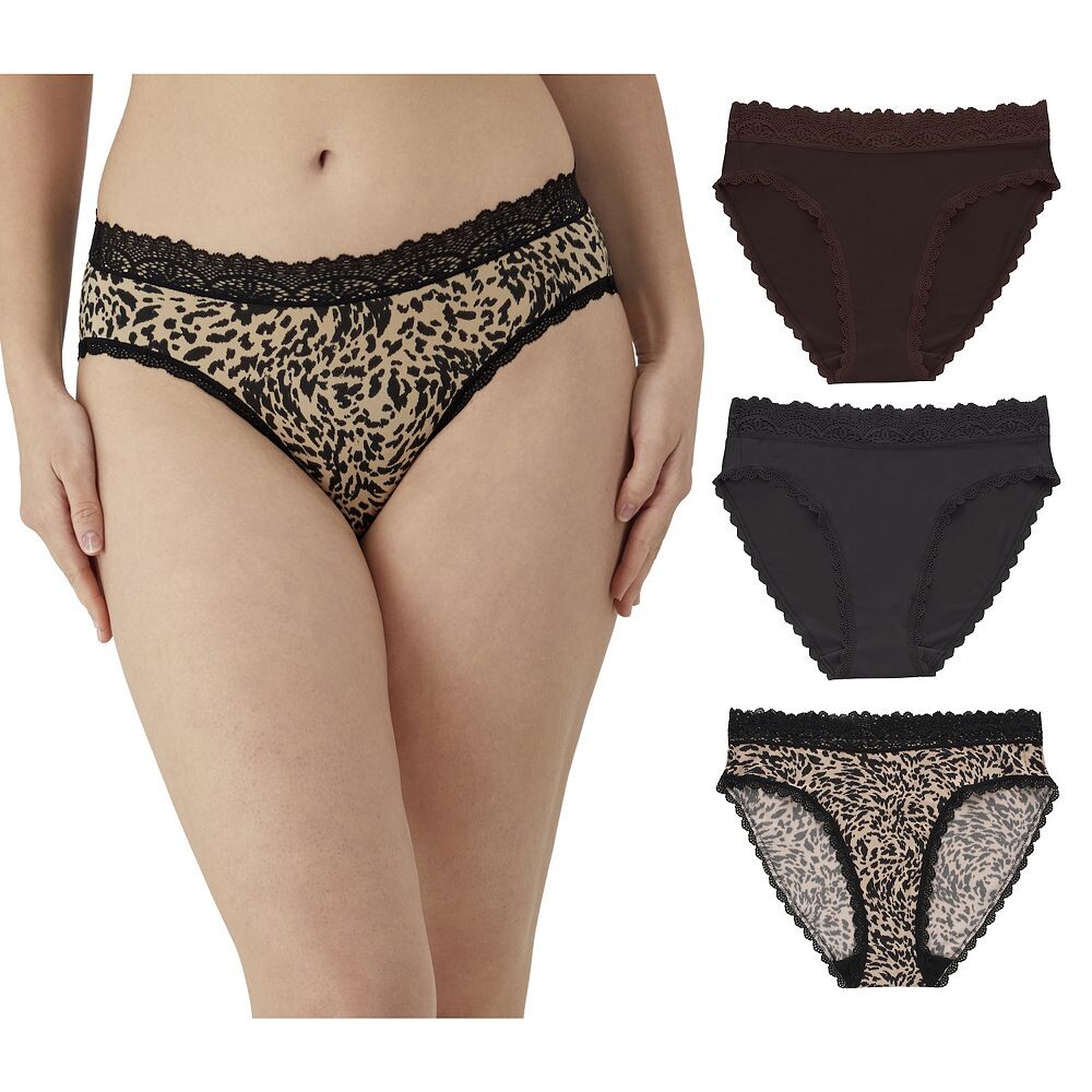 

Женские трусики Maidenform, комплект из 3 роскошных высоких трусиков на каждый день DM3THB, цвет Animal Print