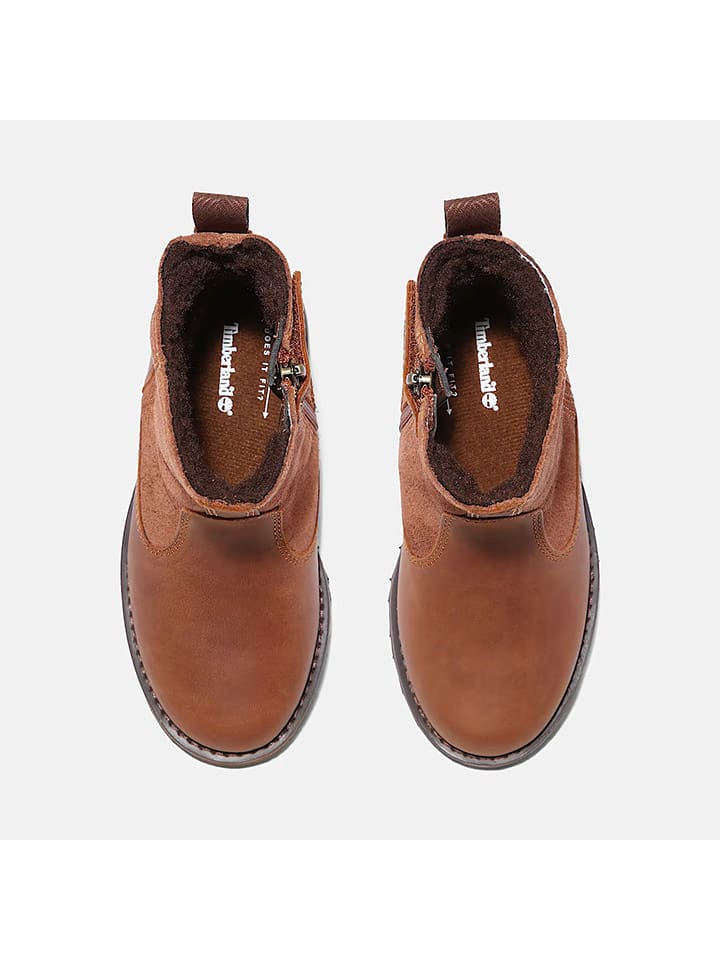 Timberland Кожаные сапоги "Courma" светло-коричневого цвета — фото 3