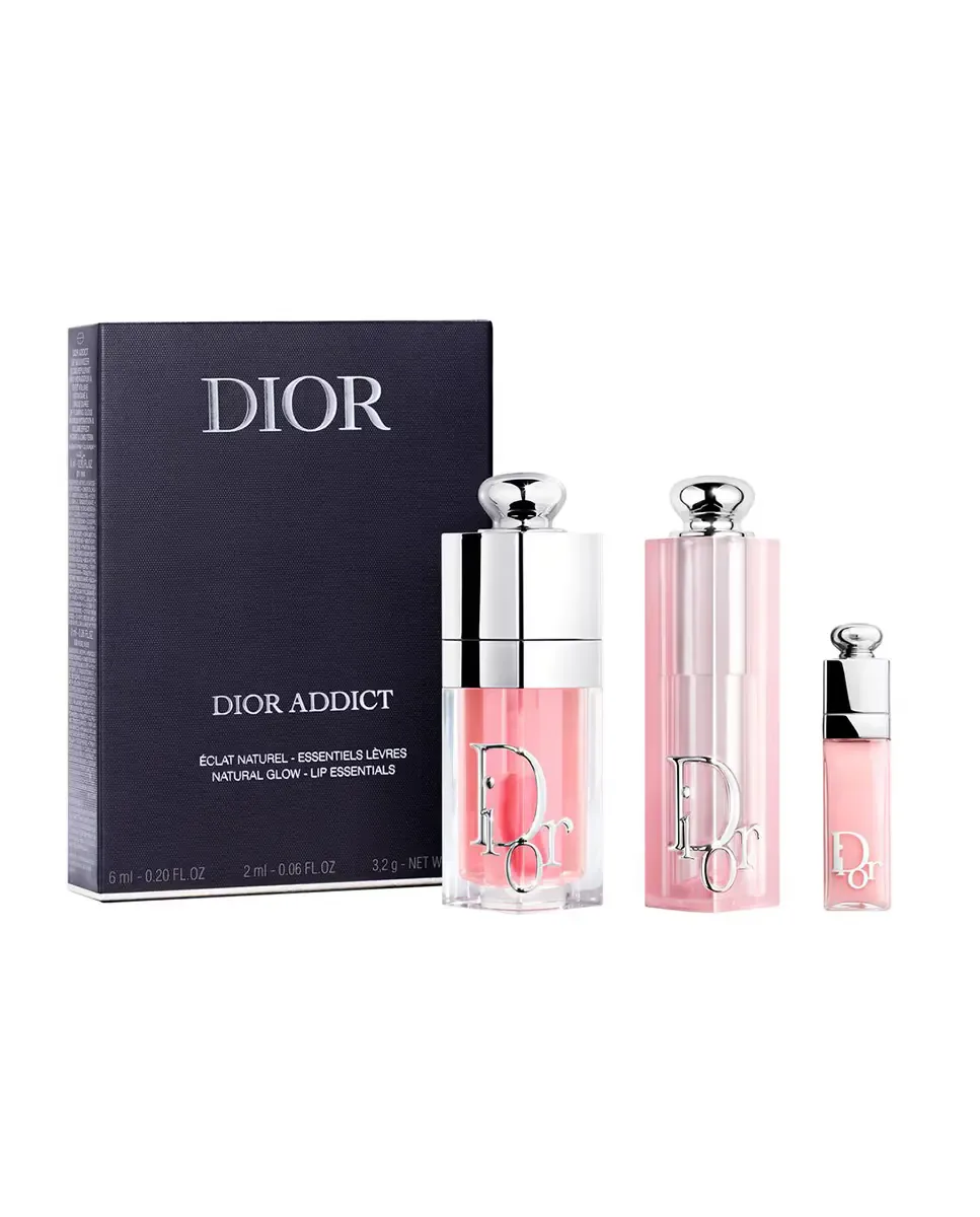 Набор косметики - Addict Увлажняющий бальзам для губ и масло для губ Dior, 001 Pink
