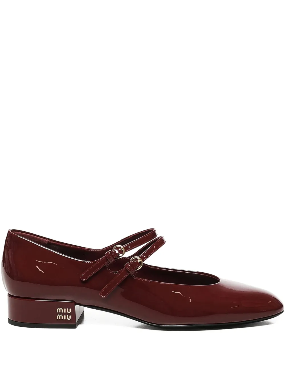 Туфли с ремешками MIU MIU, красный