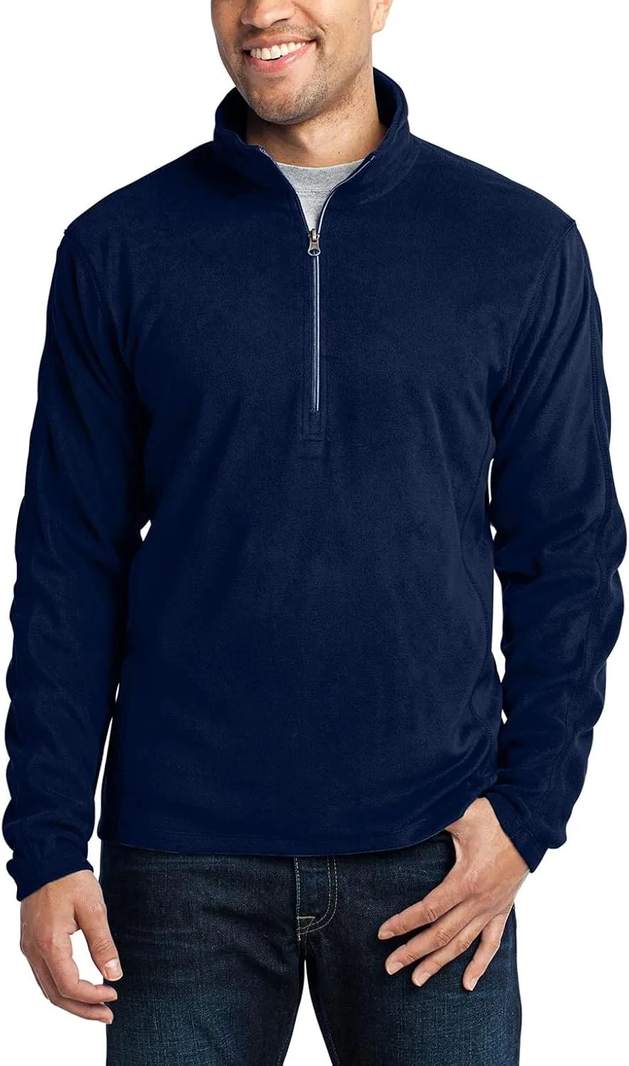 

Мужской полузастегивающийся свитер JustBlanks из микрофлиса