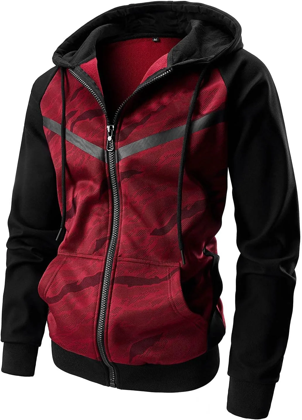 

Мужская толстовка с капюшоном на молнии AFILOK, легкий флис, камуфляж