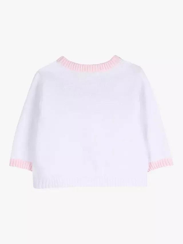 Детский вязаный кардиган Клубника, белый Billieblush — фото 2
