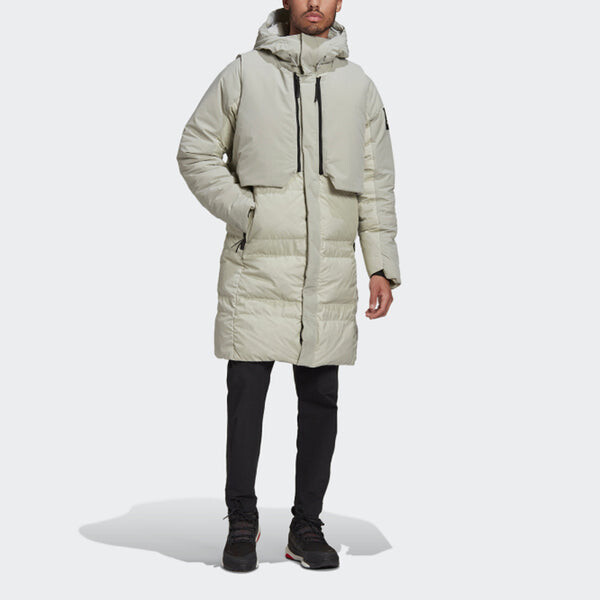 Пуховик adidas Outdoor Sports waterproof Reversible Down Jacket Gray, серый — фото 3