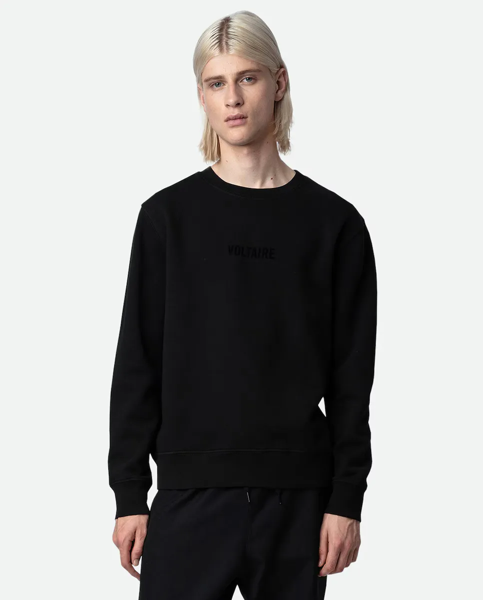 

Мужская толстовка Simba черная из хлопка Zadig & Voltaire