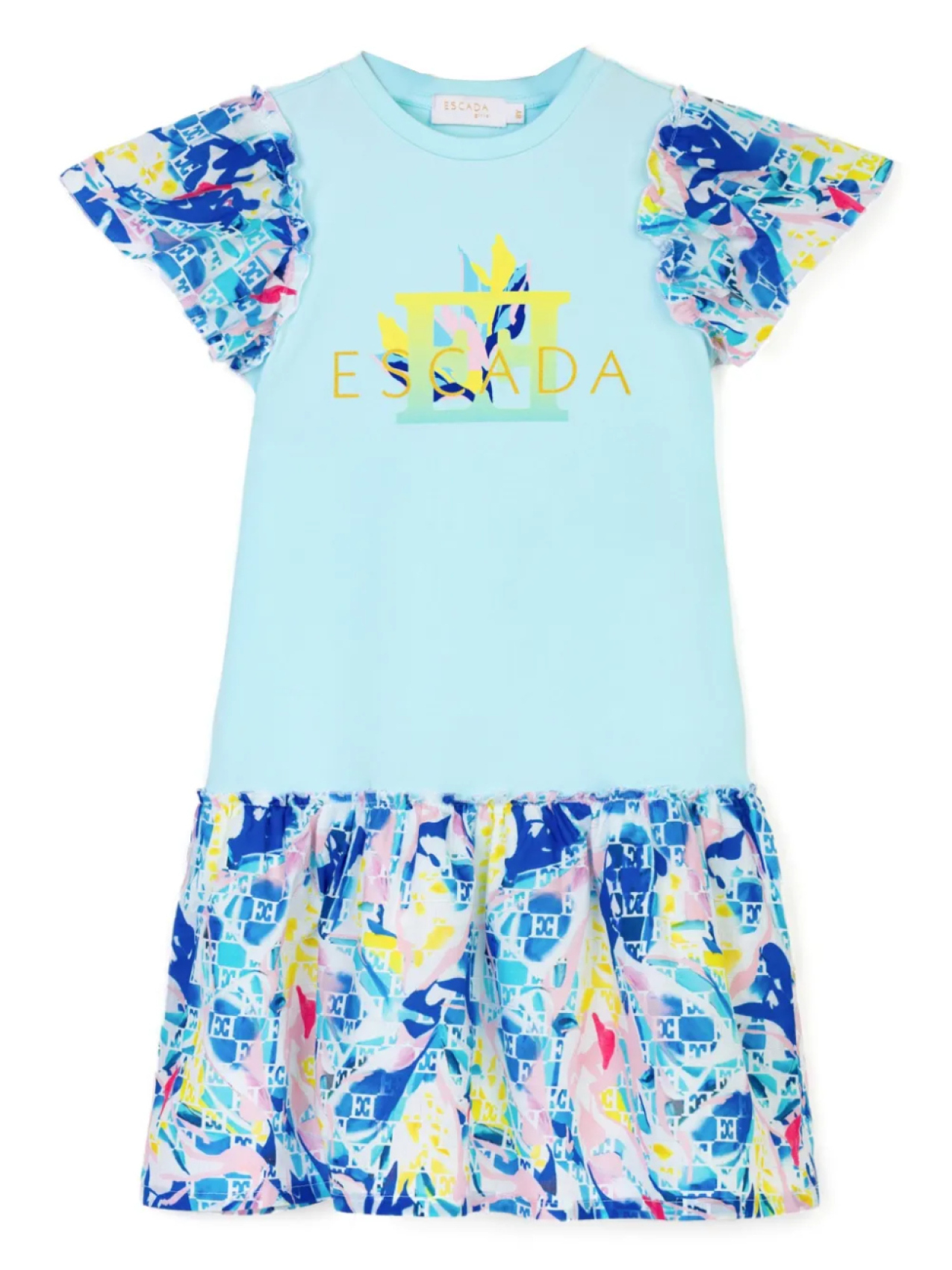 

Детское хлопковое платье Escada Escada Kids, синий