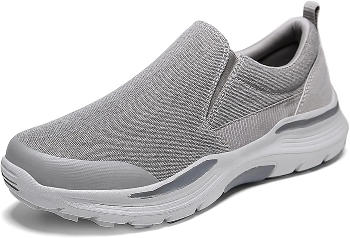 

Мужская мода повседневные холщовые кроссовки дышащие с противоскользящей мягкой подошвой сетчатые туфли для ходьбы Cmadolrs, серый