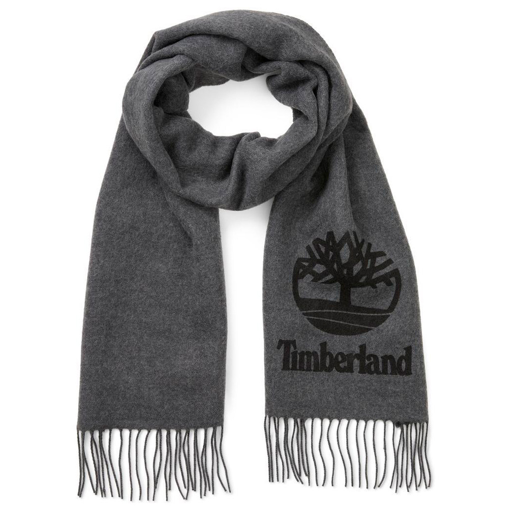 

Шарф Timberland Yarn Dye Scarf with Printed Logo, цвет Charcoal Heather