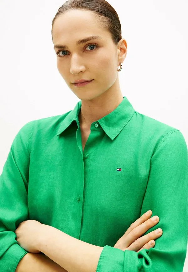 Блузка на пуговицах Tommy Hilfiger, Courtside Green — фото 4