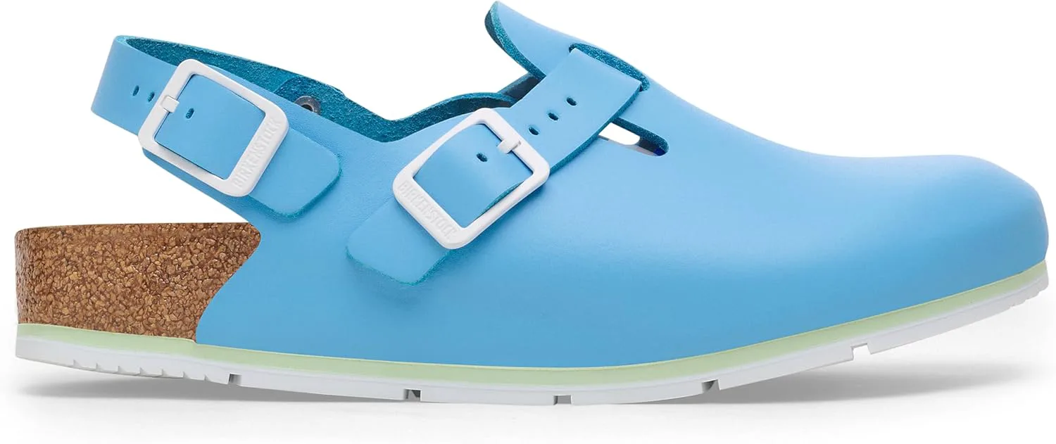 Клоги BIRKENSTOCK Tokio Pro из кожи - высококачественная унисекс обувь для повседневной носки и работы в медицине, общепите и сфере услуг, синий — фото 4